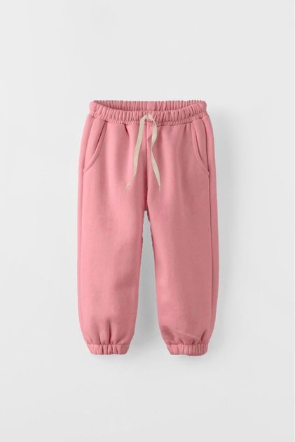 Pamuklu Jogger Şardonlu 3 iplik Eşofman Alt MNK0645 PUDRA