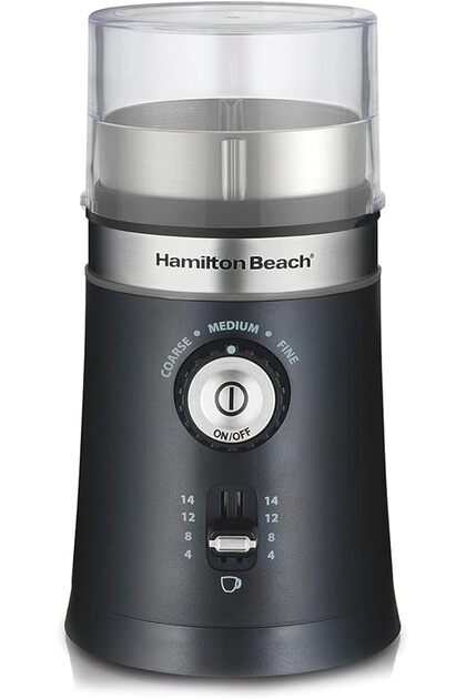 Custom Grind™ Coffee Grinder for beans/spices,5 size settings-Coarse to Fine,For 4 to 14 cups Coffee