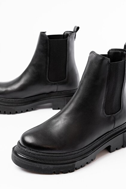 812-2137 Černé elastické denní dámské boty