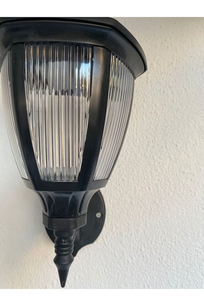 232Lamp Konsollu Altıgen Bahçe Aydınlatma Armatürü - Konsollu Dekoratif Aplik - Siyah
