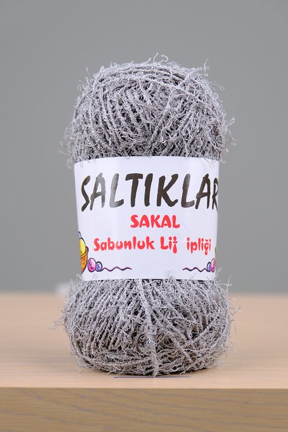 Sakal Sabunluk Lif Ipliği - Premium Kese Ve Sabunluk Ipi 100gram/85m Açık Gri-06