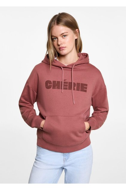 Desenli pamuklu sweatshirt
