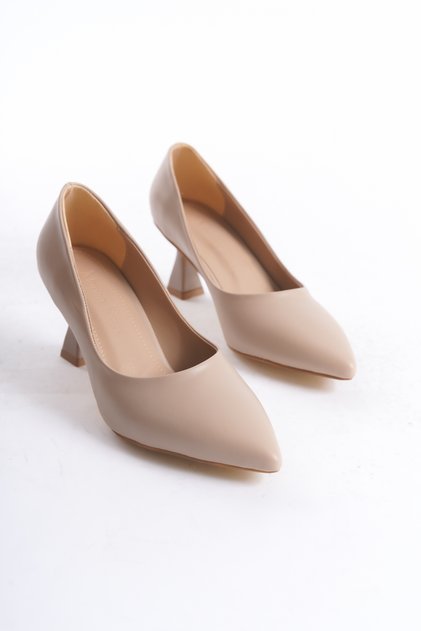 Stiletto cu toc șampanie Bena Nude Skin pentru femei