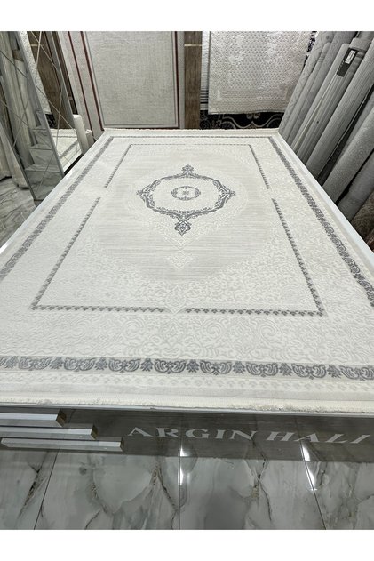 Bambu Halı Gri Bej Argın Halı