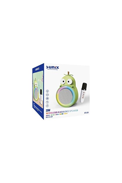 Sunix 20w 2400 Mah Karaoke Mikrofonlu Ledli Bluetooth Hoparlör Bts