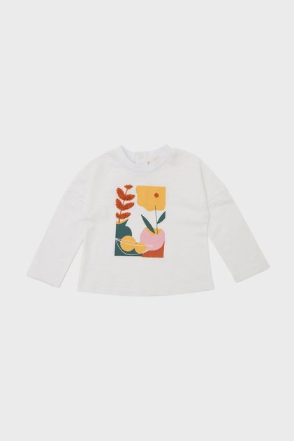 Bg Store Baby Girl Ecru T-shirt 22pfwbg2512