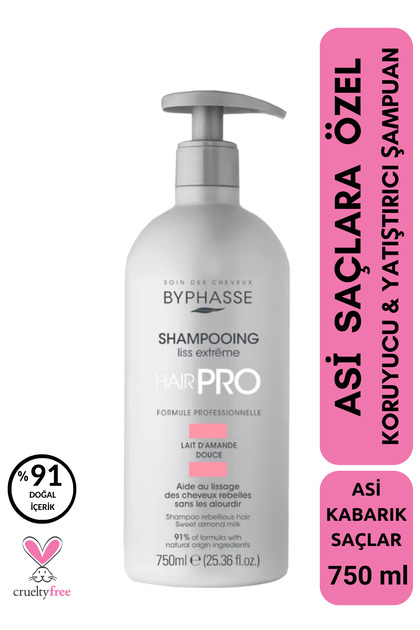 Σαμπουάν, Byphasse, Hair Pro Liss Extreme, Κατά του Φριζαρίσματος, Λείο & Μεταξένιο, 750 ml