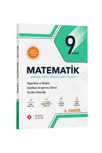 Sonuç Yayınları 9.Sınıf Matematik Modüller Set 2025 Güncel