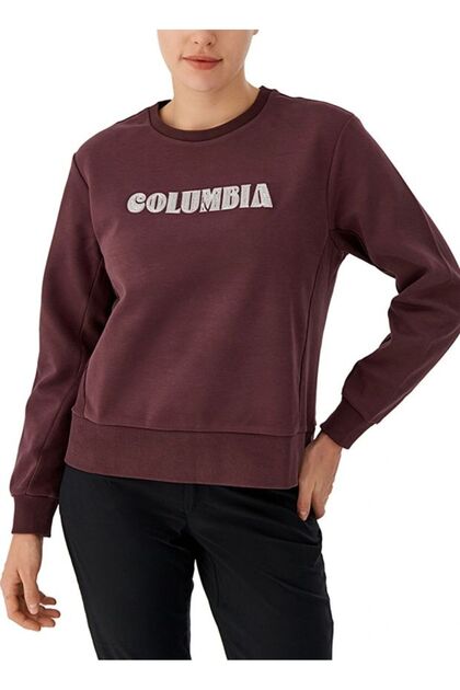 Csc W Columbia Embroidery Crewneck Kadın Sweatshirt CS0384