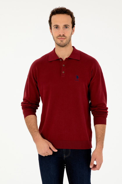 Erkek Bordo Basic Kazak 50293506-VR014