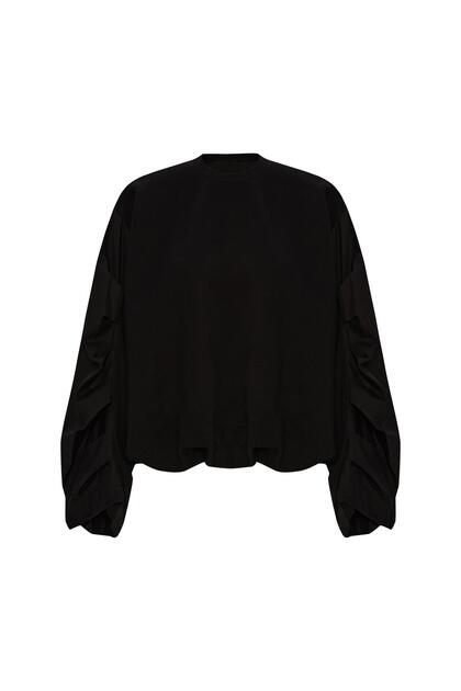 Kol Detaylı Oversize Sweatshirt