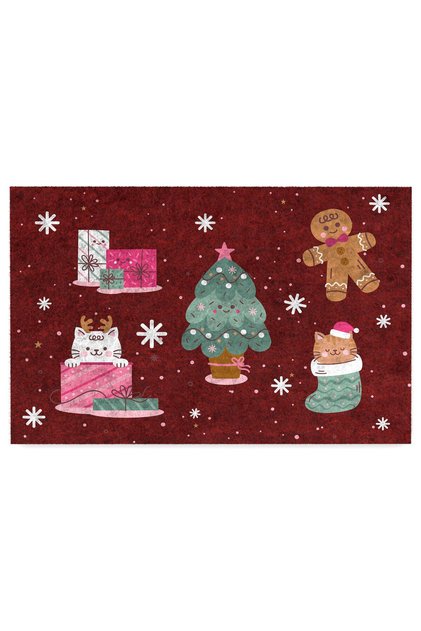New Year's Special Design Door Mat, Waterproof with New Year Colors and Stylish Decorations, for Indoor and Outdoor Use