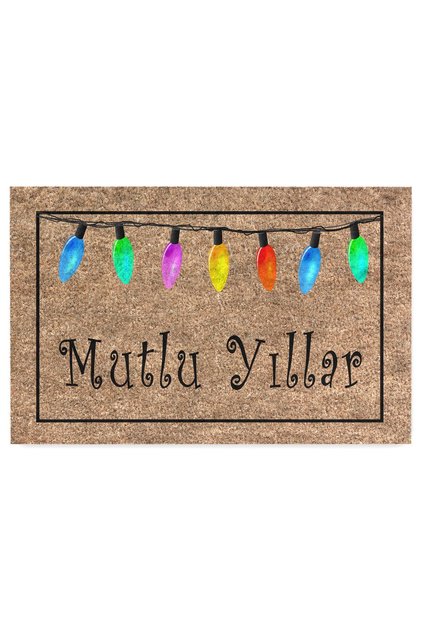 New Year's Special Design Door Mat, Waterproof with New Year Colors and Stylish Decorations, for Indoor and Outdoor Use
