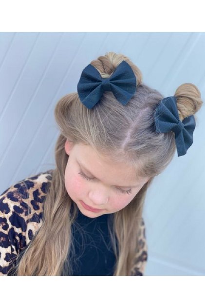2'li Handmade Fiyonk Toka, Çocuk Toka, Kız Çocuk Saç Tokaları - Klipsli Bebek Fiyonkları
