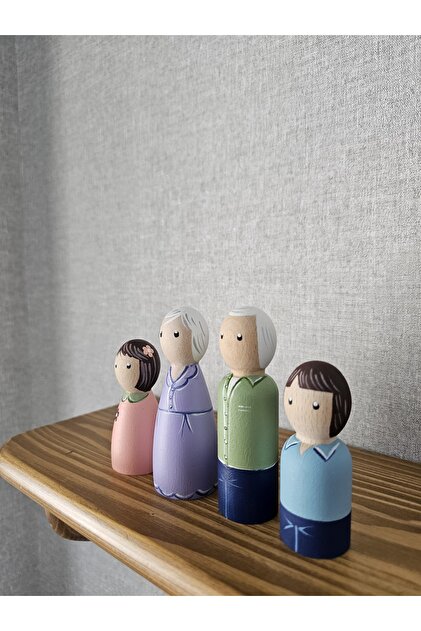 Mesu 4-Piece Special Design - Wooden Dolls and Waldorf Montessori Toys
