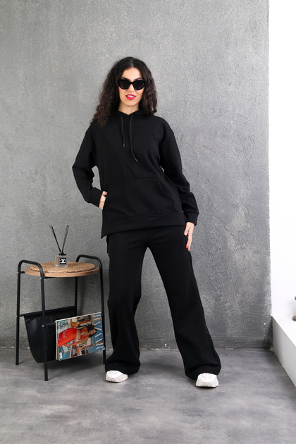 Women's Clothing 3 Thread Hoodie Set, Bottom Top Set, Double Set, Sports Set