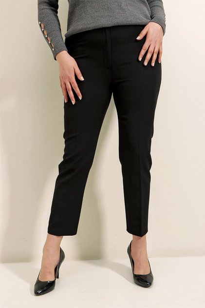 Lycra Plus Size Trousers with Elastic Waist