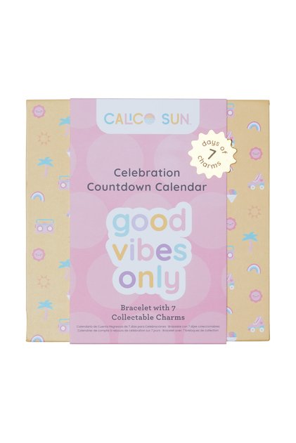 Set cadou bratara si charmuri - Calendar pentru sarbatorit evenimente - Good Vibes Only