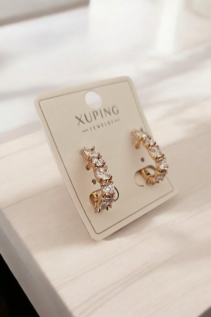 Steel Earrings Xuping Earrings Earrings with Stones
