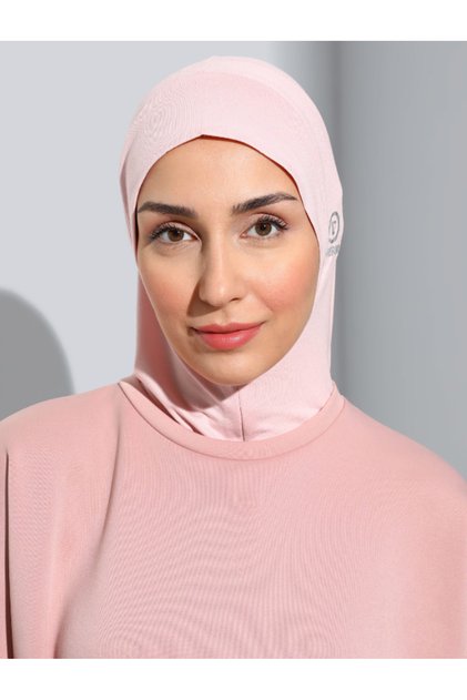 Zippered Hijab Bonnet - Powder