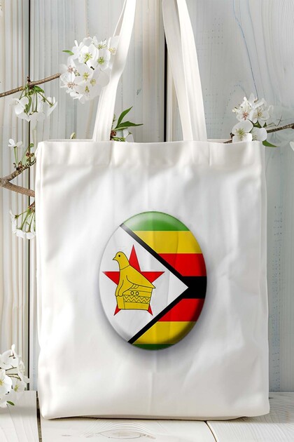 Zimbabwe Zimbabwe Flag Printed Cloth Bag Shoulder Bag Model