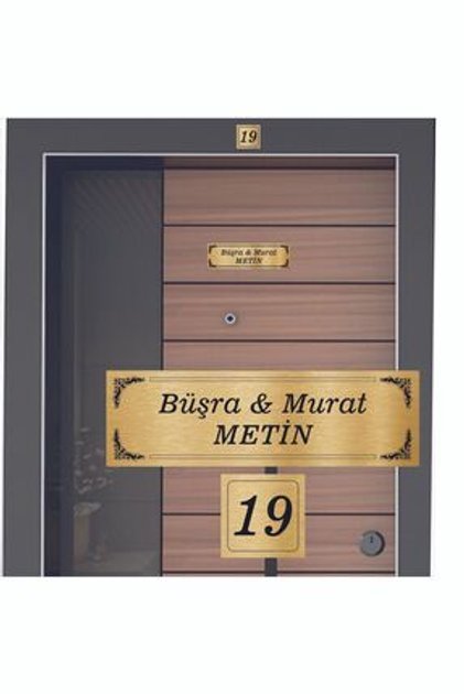 GOLDD RENK DAİRE KAPI İSİMLİĞİİ