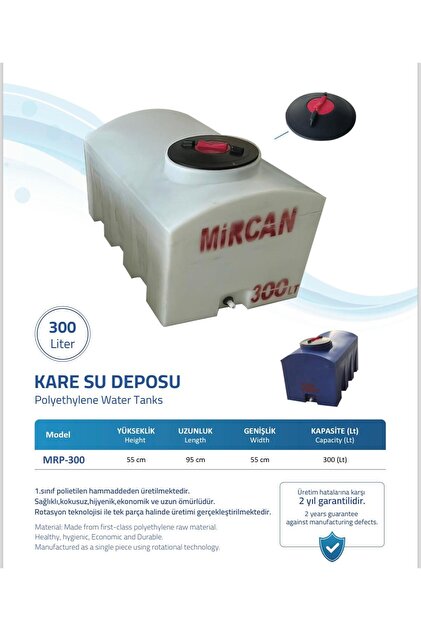Mircan 300lt Kare Su Deposu Vana Hediyemiz - Fiyatı, Yorumları