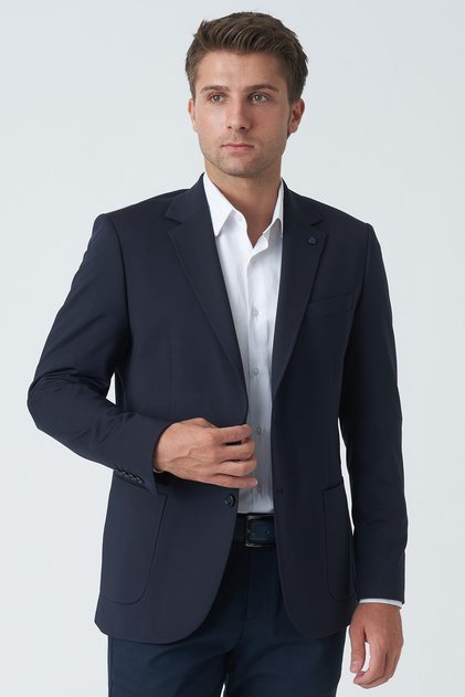 Belfast C4010 Slim Fit 6 Drop Jacket Navy