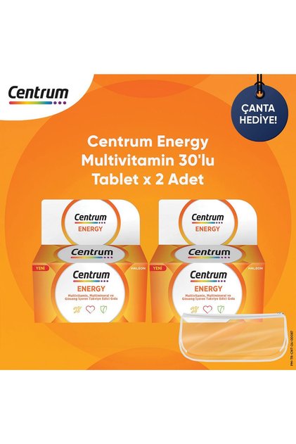 Energy Multivitamin 30'lu Tablet * 2 Adet+ Hediye Çanta