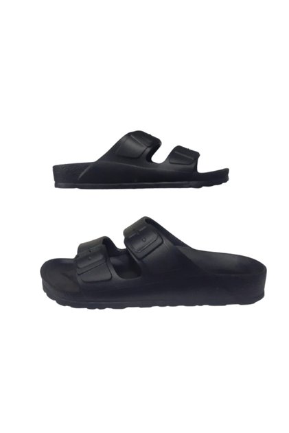 Men's Black Double Buckle Orthopedic Lightweight and Comfortable Slippers Gzrtr2355