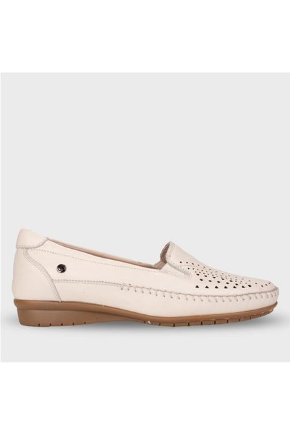 Teresa-G Women's Leather Comfort Shoes Beige