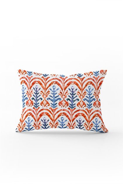Double Sided 35x50 Red Blue Ethnic Patterned Throw Pillow Pillow Case - Cgh253-3550