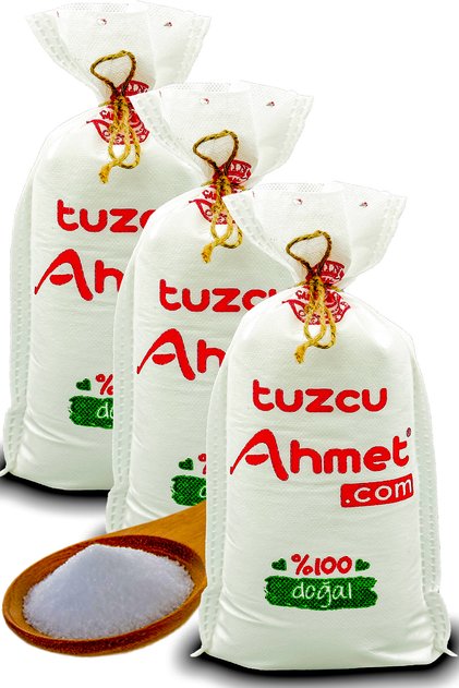 3 Adet 1 Kg Taş Değirmende Öğütülmüş Bez Torbada Kristal Kaya Tuzu
