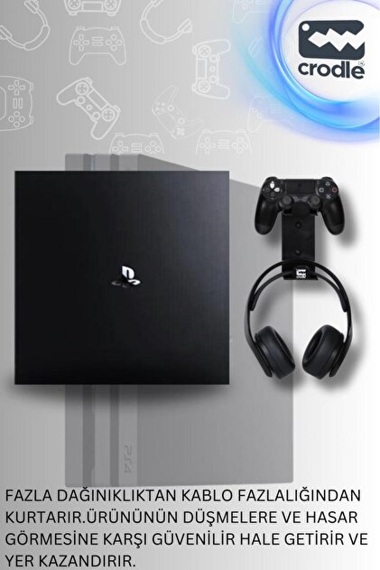 Crodle 2'li Fırsat Ps4 Slim Ve Ps4 Pro Için Duvar Standı Ve