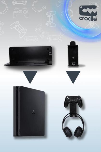 Crodle 2'li Fırsat Ps4 Slim Ve Ps4 Pro Için Duvar Standı Ve