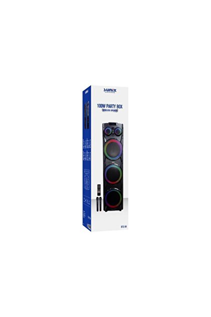 Sunix 100w Çift Mikrofonlu Ve Kumandalı Parti Boy Bluetooth