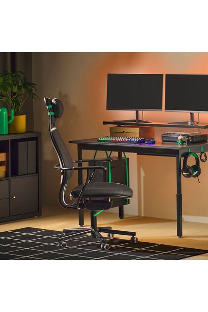 IKEA oyuncu sandalyesi vissle yeşil / koyu gri oyuncu koltuğu 2