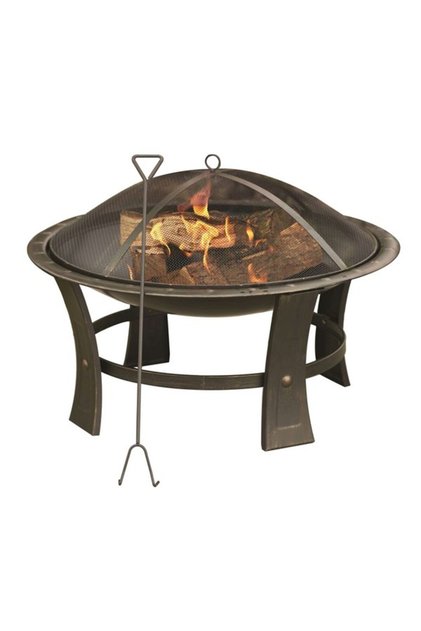 Steel Round Powder Coated Outdoor Wood Fire Pit 29inch