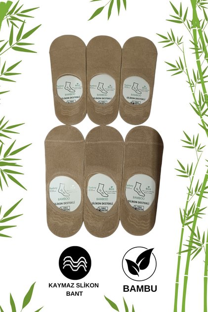 Bamboo Ballerina Silicone Non-Slip Seamless Unisex 6-Piece Socks
