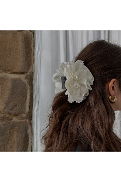 Floral Peg Buckle Big Peg Buckle Fabric Floral Hair Clip Modern Hair Decoration