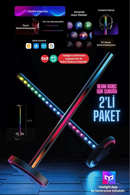 Beam RGBIC Işık Çubuğu (2 li Paket)