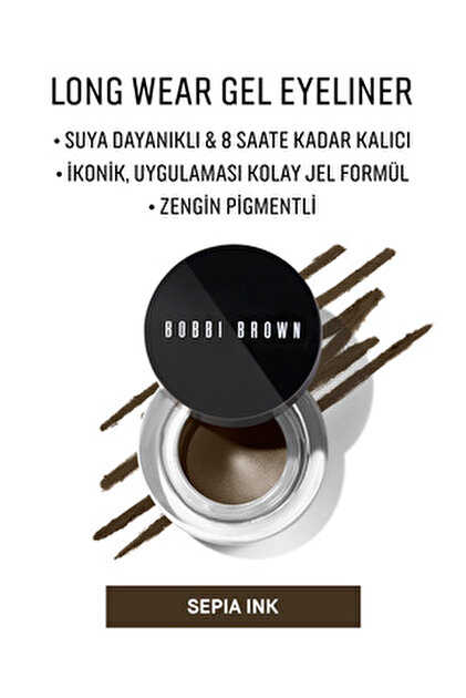 BOBBI BROWN 　Long-Wear Gel Eyeliner Set Bobbi Brown Long-Wear Gel Eyeliner - Uzun Süre Kalıcı & Suya