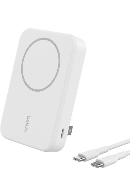 BPD008BTWT BoostCharge Qi2 15W 10K MagSafe Uyumlu Kablosuz Powerbank – Beyaz