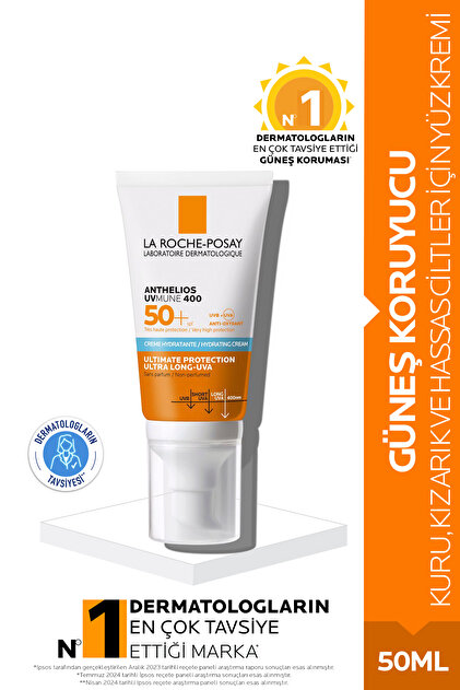Anthelios Uvmune Spf 50 High Protection Face Sunscreen for Sensitive Skin