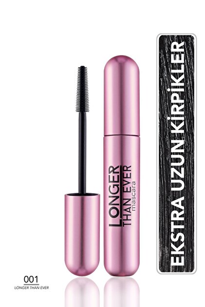 Doğal Formüllü Kirpik Uzatıcı Maskara (Siyah) - Longer Than Ever Mascara - 001 Black - 8682536067119