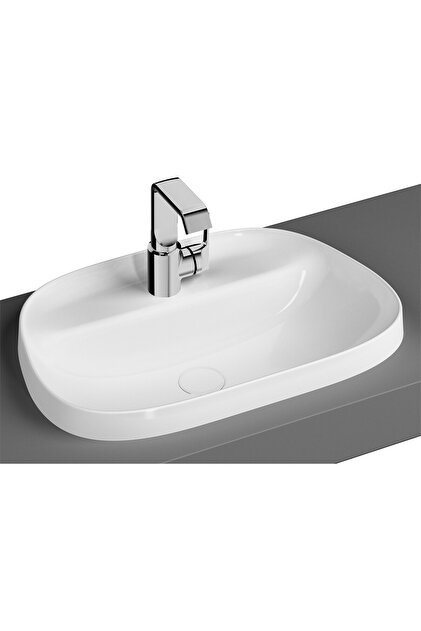 VitrA Frame 5696B403-0041 Tezgah Üstü TV Lavabo, Armatür Bantlı