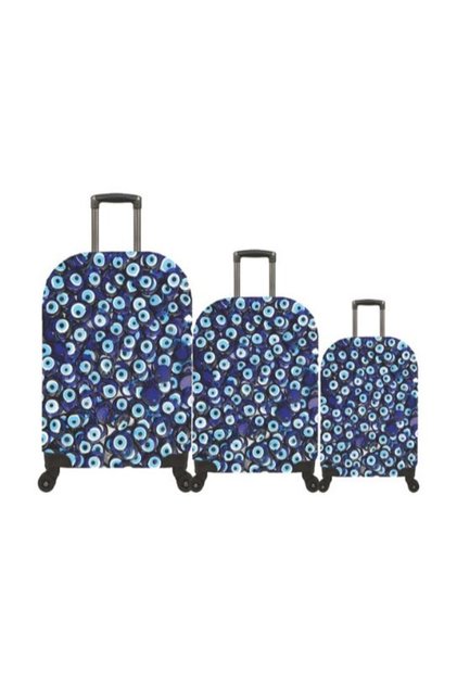 My Saraciye Luggage Cover, Suitcase Cover Large, Medium, Cabin Size Cover Set, My Evil Eye Beads