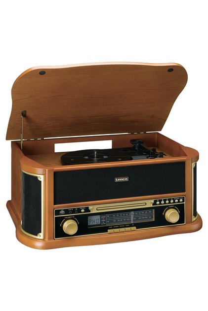 TCD-2551WD Radio FM retro din lemn, cu Bluetooth, USB, casetofon și funcție de redare CD