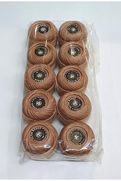 Lace Thread 50 Number 20 Grams - (10 Pcs - Color: 15) Embroidery Thread, Cross Stitch Thread, Needlework Thread
