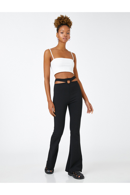 Spanish Leg Trousers with Window Detail